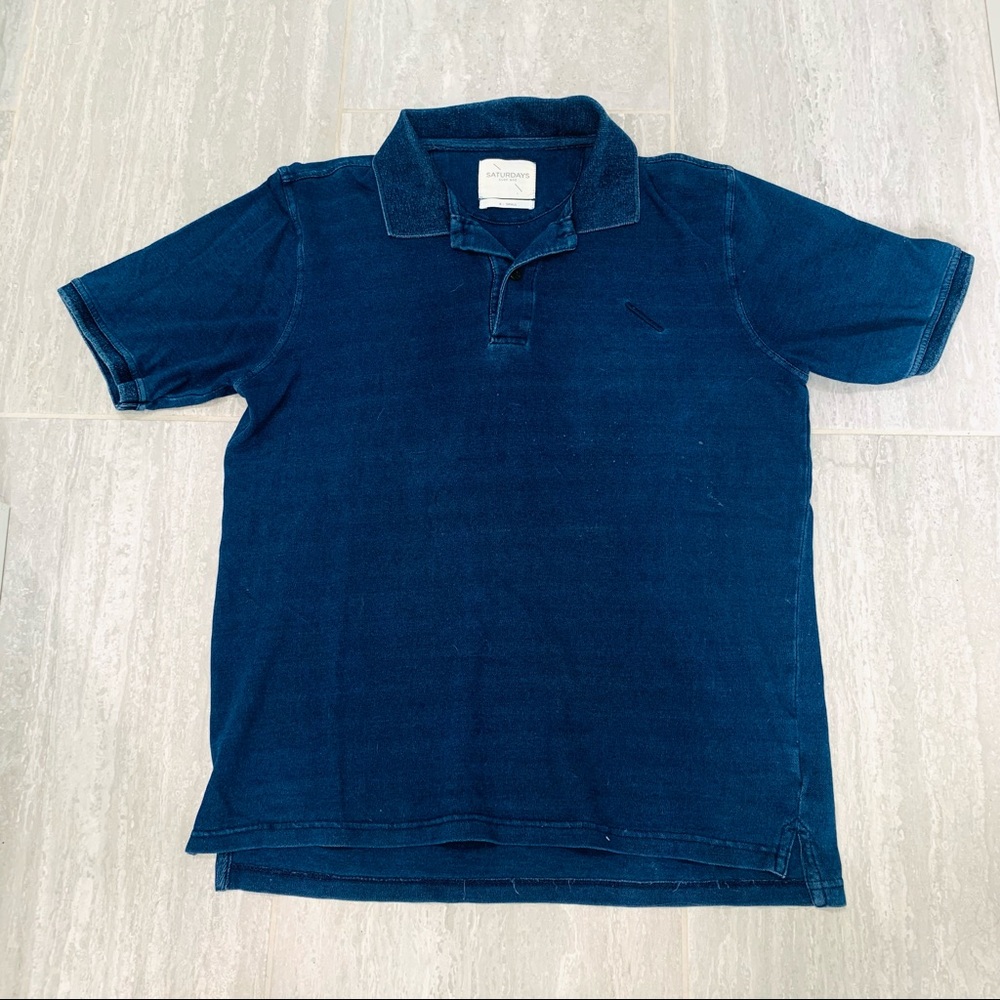 SATURDAYS NYC Men’s Polo XS Navy Blue